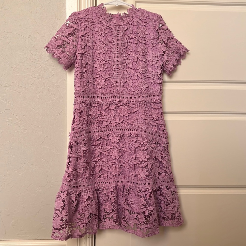EUC Sz. 6 Little Girls Lilac GB Floral Lace A Line Dress from Dillards